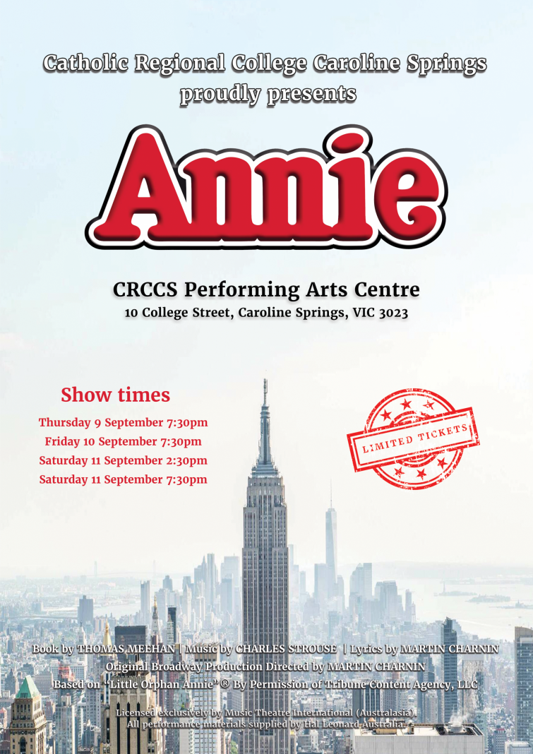 Annie the musical poster